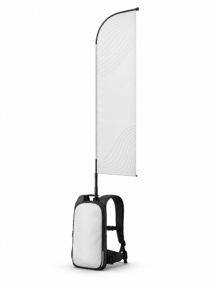 Mochila com bandeira